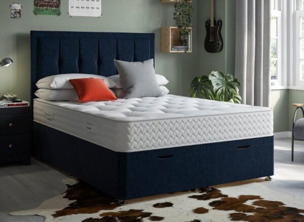 Dream Team Banbury Pocket Sprung Mattress with blue divan base