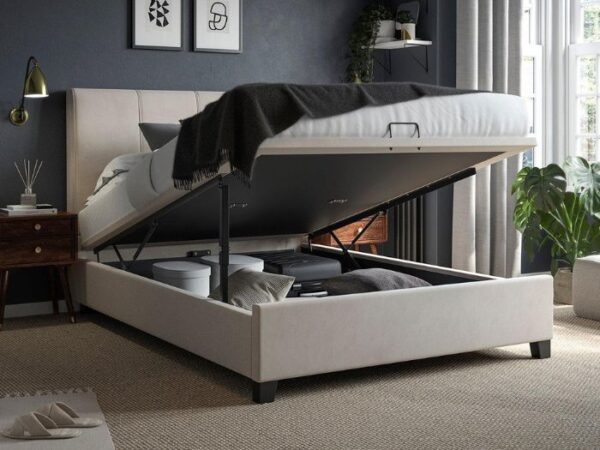 Francesca Upholstered Ottoman Bed Frame with electric lift