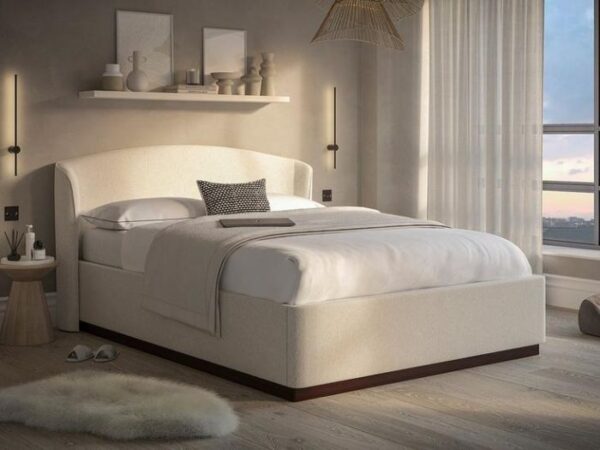 Chloe Upholstered Ottoman Bed Frame double size