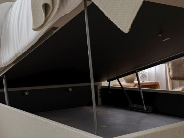 Jenkins Upholstered Ottoman Bed Frame with base board