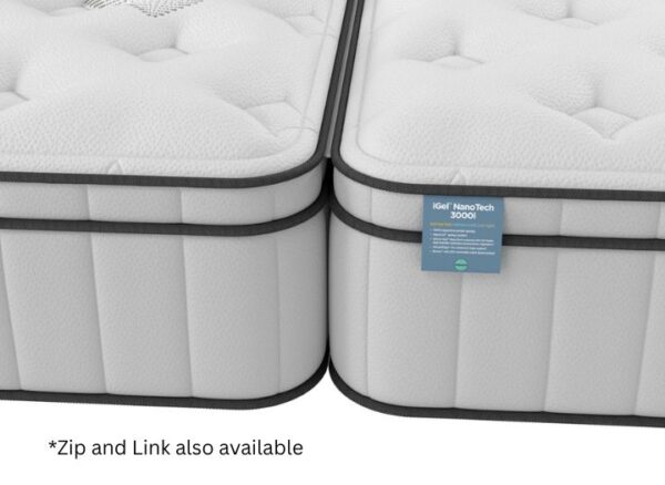 iGel NanoTech 3000i Mattress zip and link