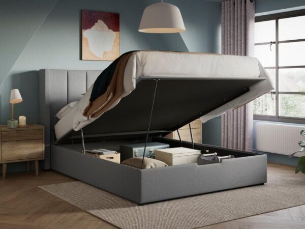 Adwell Upholstered Ottoman Bed Frame with storage