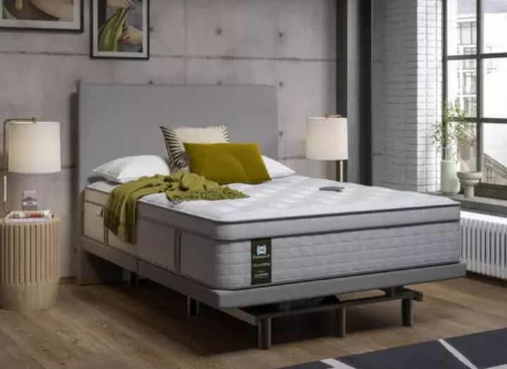 Sealy Elevate Ultra Antuco Mattress with bed frame