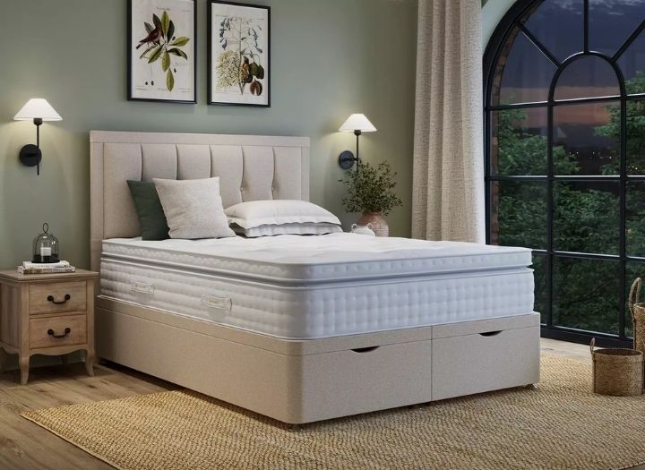 Dream Team Gold Falmouth 8000 Pocket Wool Mattress with divan bed