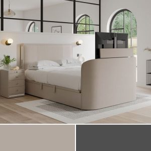 Linsbury Ottoman TV Bed Frame With Dolby 2.1 Sound System