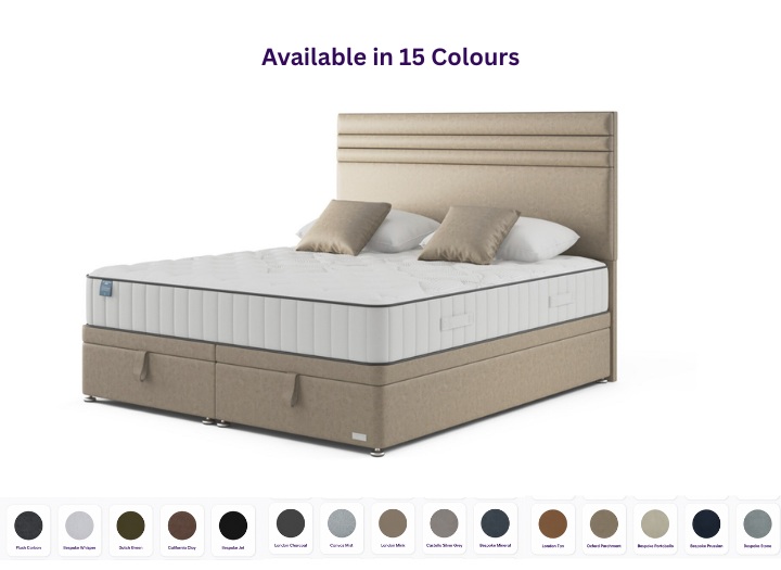 iGel NanoTech 2050i Divan Bed Set on Glides in 15 colours